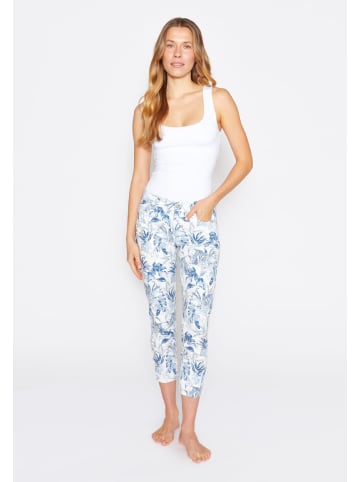 ANGELS  7/8 Jeans Jeans Ornella mit Palmen-Print in pastellblau