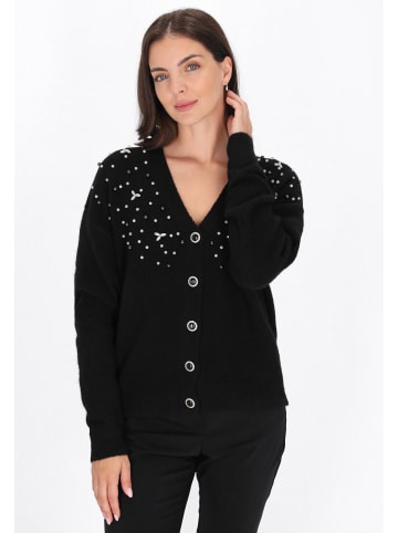 Usha Women Cardigan in black melange