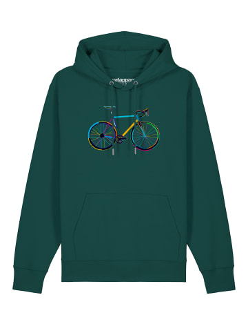 wat? Apparel Sweatshirt Fahrrad by night in Glazed Green