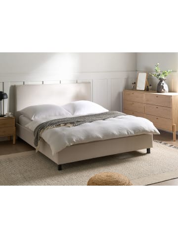 Beliani Doppelbett SENNEZ in Beige/Braun - (W) 170 x (H) 106 x (L) 211 cm
