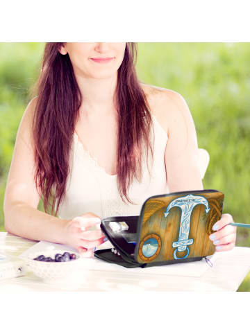 Mr. & Mrs. Panda Schulmäppchen Anker Blau Design ohne Spruch in Weiß