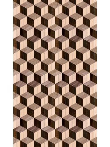 A.S. Création Tapete Cubist Harmony in warmen Nusstönen