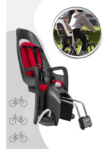Hamax Hamax Caress Fahrradkindersitz mit Rahmenbefestigung- Farbe: Grey / Red