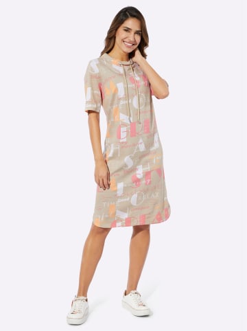 Sieh an! Shirtkleid in sand-flamingo-bedruckt