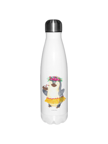Mr. & Mrs. Panda Thermosflasche Pinguin Kokosnuss ohne Spruch in Weiß