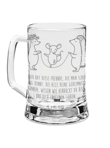 Mr. & Mrs. Panda Bierglas Igel Seilhüpfen mit Spruch in Transparent