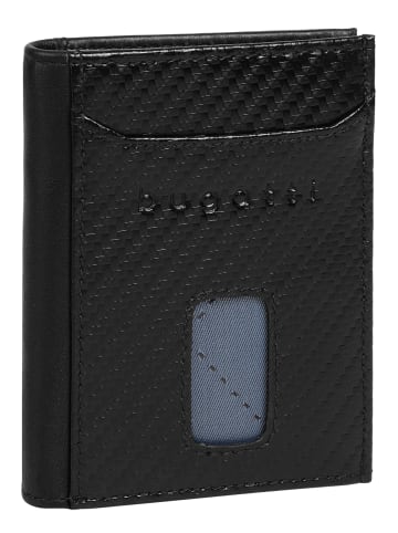 Bugatti Geldbörse SECURE SLIM echt Leder in schwarz