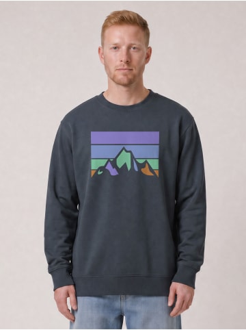 wat? Apparel Sweatshirt Retro Landscape in India Ink Grey