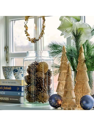 Greengate Kerze Weihnachtsbaum in Gold | Glitzer