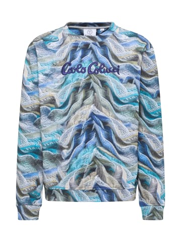Carlo Colucci Sweatshirt Dotti in Petrol