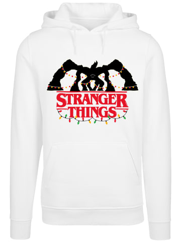 F4NT4STIC Hoodie Stranger Things Demogorgon Lights Netflix TV Series in weiß