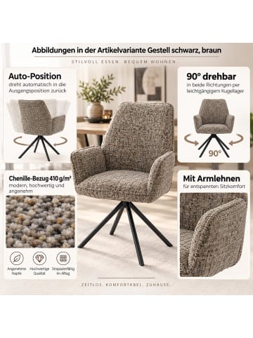 MCW Esszimmerstuhl G67, Gestell schwarz, bunt