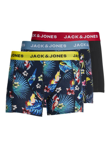 Jack & Jones Trunks 3er Pack 'Flower Bird' in mehrfarbig