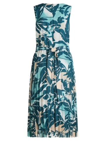 BETTY & CO Chiffonkleid mit Plissee in Petrol/Mint