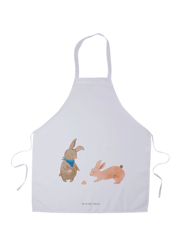 Mr. & Mrs. Panda Küchenschürze Hasen Muschel ohne Spruch in Weiß