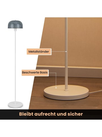 COSTWAY 146cm Stehlampe in Grau