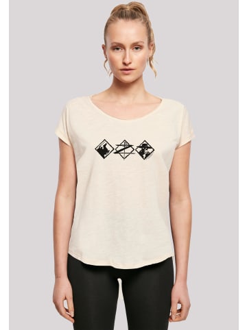 F4NT4STIC Long Cut T-Shirt Zorro Diamond Trio in Whitesand