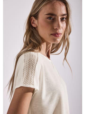 Street One 'Shirt mit Spitzendetail' Weiß