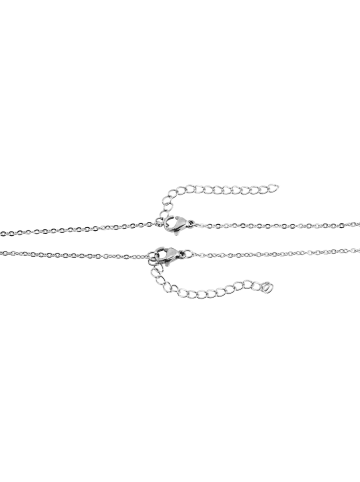 Adeliás Unisex Halskette – Herz aus Edelstahl 43 cm in silber