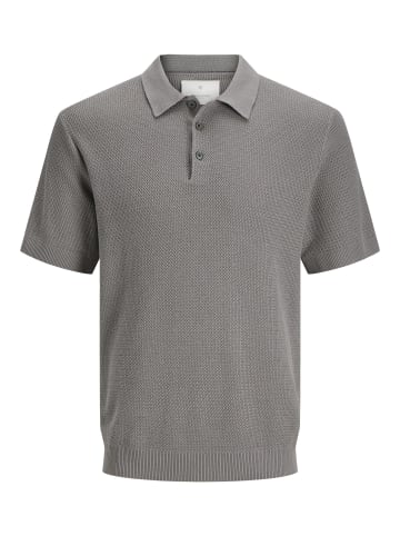 Jack & Jones Gestricktes Polo in Steeple Gray