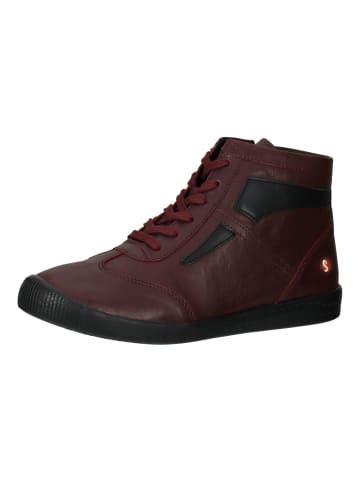 softinos Stiefelette in Rot/Schwarz