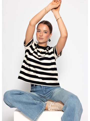 SASSYCLASSY T-Shirt mit Blockstreifen in Schwarz