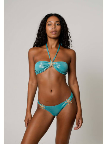 Moda Minx Bikinioberteil Starfish Bandeau Halter Top in Blue Shimmer