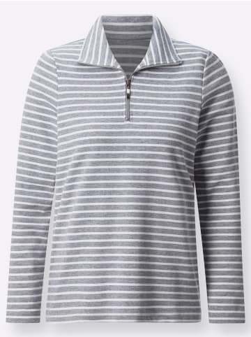 WITT WEIDEN Shirt in grau-gestreift