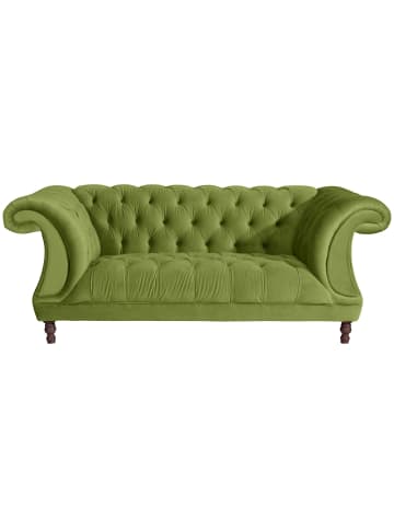 58 aufm Kessel CHESTERFIELD Sofa 2-Sitzer Kaylin Samtvelours oliv