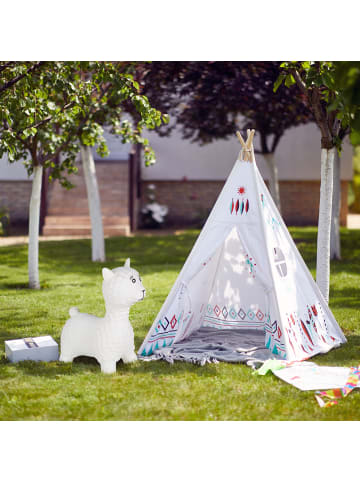 relaxdays Hüpftier "Lama" in Cremeweiß