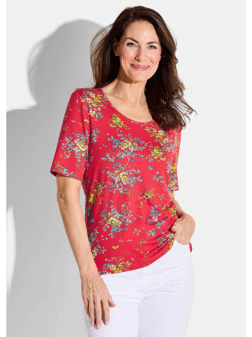 GOLDNER Shirt Shirt in rot / gelb / hellblau / gemustert