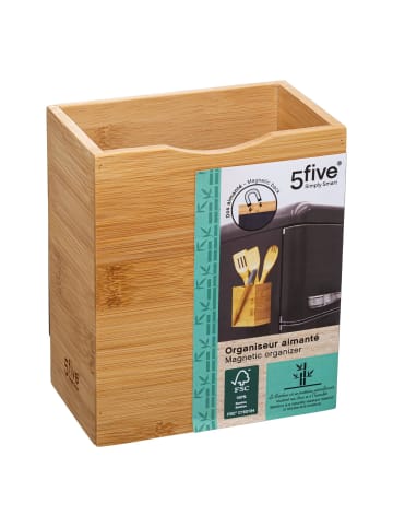 5five Simply Smart Küchenorganizer mit Magnet, S, Bambus in Beige, (B) 8,3 x (H) 15,5 x (L) 13 cm