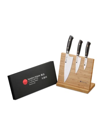 Izumi Ichiago Katahiro Kubota Sense 3 er Kochmesser set + Magnet-Messerhalter