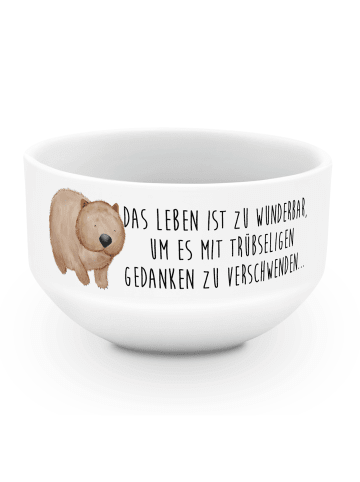 Mr. & Mrs. Panda Salatschüssel Wombat mit Spruch in Weiß
