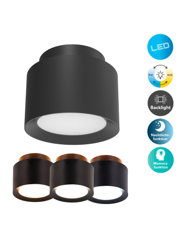 näve LED Spot "TRIMES" in schwarz - (L)14 cm x (B)14 cm x (H)10 cm - EEK E