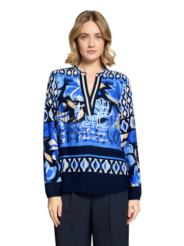 Betty Barclay Longbluse mit Stehkragen in Dunkelblau/Blau