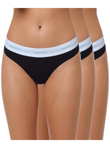 Yenita® Strings  (3er Set) Modern-Sports-Collection in schwarz