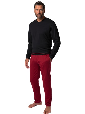 JP1880 Langer Schlafanzug in purpurrot