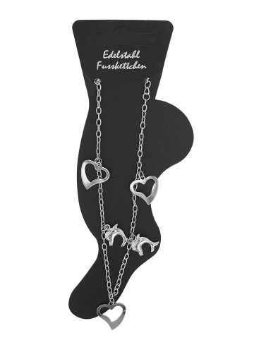 Adeliás Damen Anhänger – Herzanhänger aus Edelstahl in silber