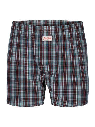 Sugar Pine Boxershorts Checks 1904 in Rot / Blau