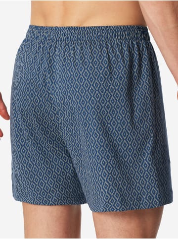Schiesser Boxer Boxershorts in dunkelblau,gemustert