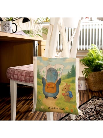 Mr. & Mrs. Panda Schultertasche Pinguin & Maus Wanderer Design o... in Weiß