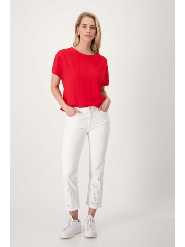 monari Rundhals T-Shirt für Damen in rot