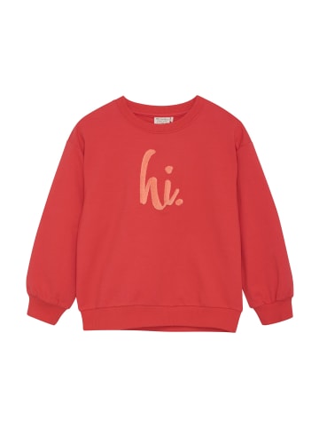 Minymo Rundhalspullover MISweatshirt LS 123421KW lässiges Longsleeve in Rot