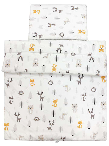 TupTam Kinder Bettdecken Set Gemustert in beige