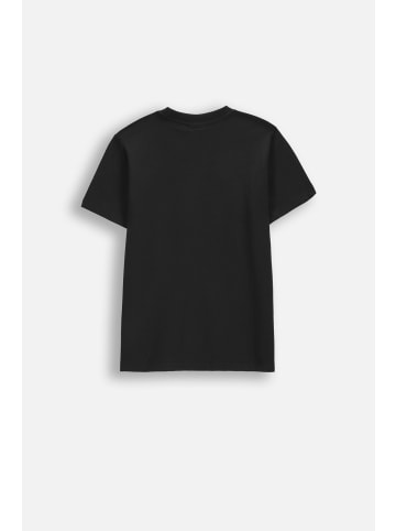 Coccodrillo Baumwoll-t-shirt mit kurzen Ärmeln in schwarz