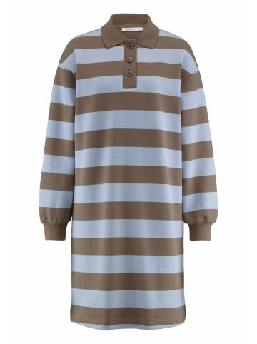 Hessnatur Sweat Kleid Streifen Relaxed in camel