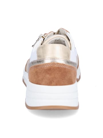 WALDLÄUFER Sneaker H-April in Braun Weiß