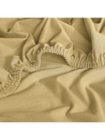 Erwin Müller Single-Jersey Bio Spannbettlaken Bayreuth in hellgelb