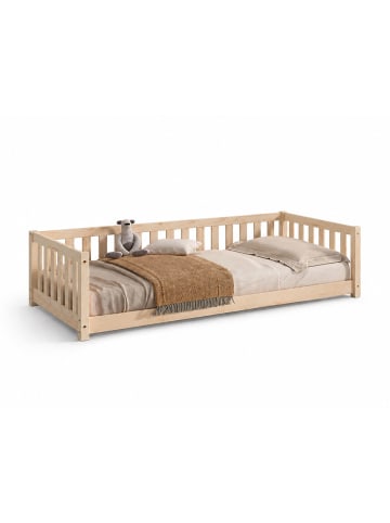 58 aufm Kessel BODENBETT Kapua 90x200 umbaubar zum Tagesbett Kiefer Massivholz Natur